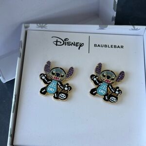 Disney BaubleBar Stitch trick or treat Halloween skeleton Earrings